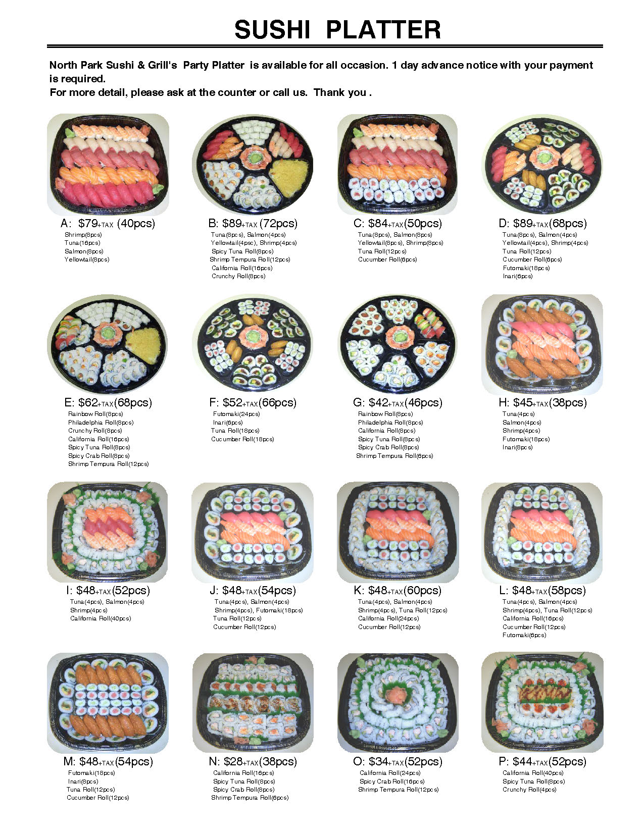 sushi platter